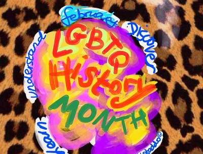 Grrrrr blackart branding creative design fashionista leopard print lgbtq lgbtqia rainbow womensart