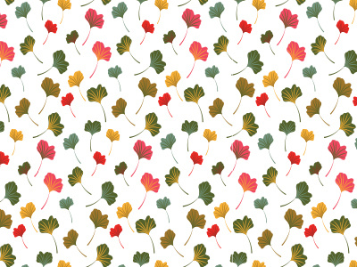Ginkgo Leaves fall flowers ginkgo leaves pattern pattern design vector