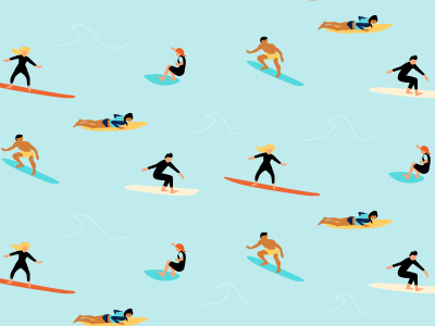 Surfers illustration surf surfers vector waves