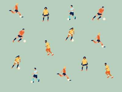 Soccer illustration pattern people soccer