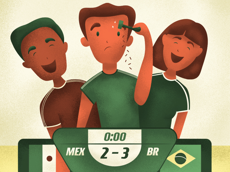 Extreme Fans bets brazil eyebrow football illustration mexico soccer