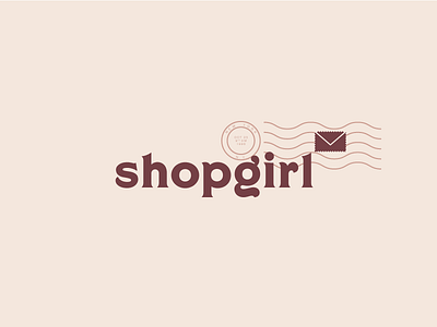 Shopgirl kathleen kelly letter logo love letters shopgirl stamp typography vector youve got mail