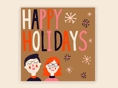 Happy Holidays! christmas design happy holidays illustration snowflakes
