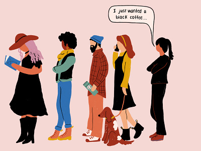 Pumpkin Spice Latte Line - When you hate PSL dog fall fall fashion halloween illustration people procreate pumpkin pumpkin spice witch