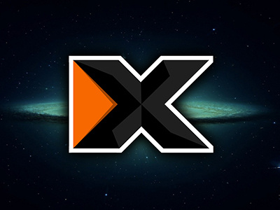 X-Play Gaming black esport gaming logo orangе