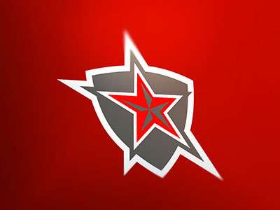 Red Star #1 logo red sport logo star team