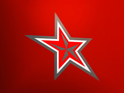 Red Star #2 logo red sport logo star team