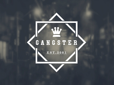 Gangster Logo branding design flat gangster hiphop logo photoshop