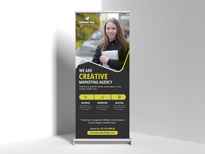 Corporate Roll Up Banner advertisement