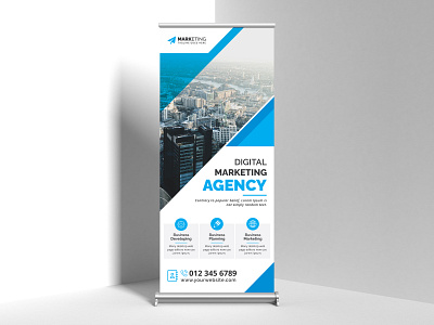 Corporate Business Roll Up Banner Standee Template