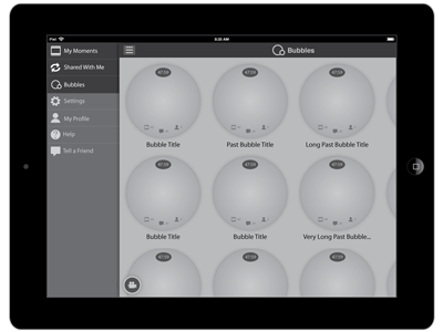 iPad social app wireframe ipad social network ux wireframe