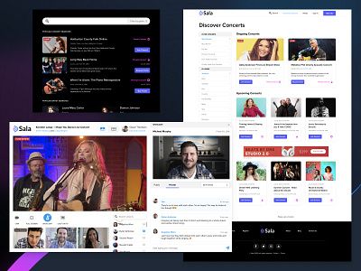 Sala Live streaming Platform design live music livestream ui web