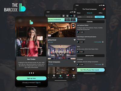 The Barcode bars deals design mobile ui offers restaurants ui