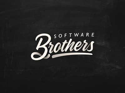 Software Brothers Logo branding design lettering logo logo design logotype logotype design shadows software brothers typography