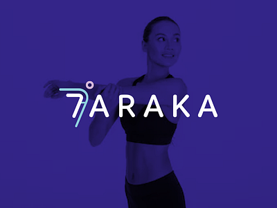 7araka logo branding design feminine fit fitness gym app gymnast light logo logo design logotype logotype design software brothers