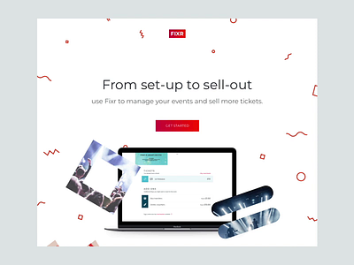 Landing page - Fixr booking app campaign concerts design events app landing page landing design landing page software brothers web design web development website