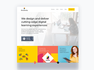 Proversity Dribbble5 branding content plan design homepage landing learning management system learning platform software brothers ui webdesign