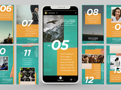 21 Day Challenge advertisment campaign church layout layout design mobile social media