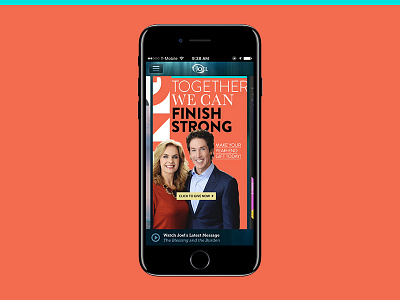 Finish Strong ad joelosteen layout marketing mobilead