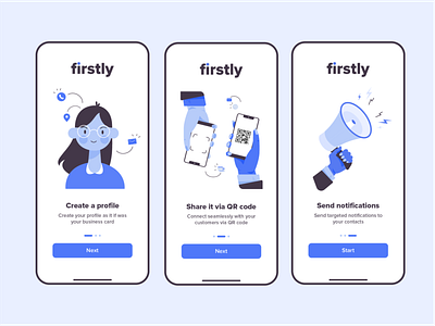 Firstly Onboarding app illustration ios onboarding onboarding illustration onboarding ui screens share ui ux