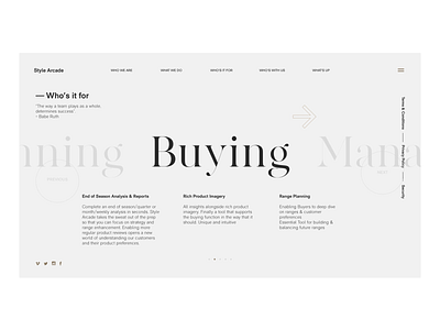 Typographic website