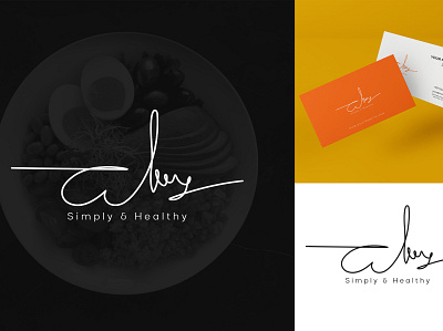 Signature Logo branding food graphic design logo signature logo typograpgy