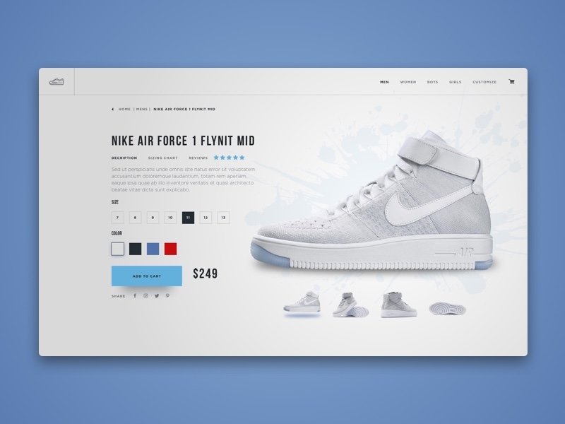 nike air force 1 design template