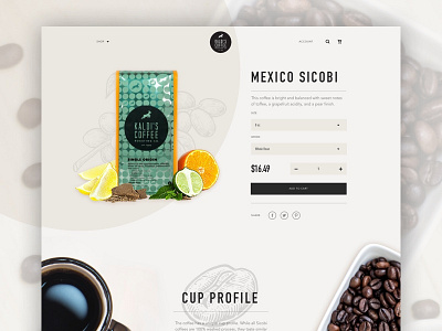 Coffee Product Detail Concept