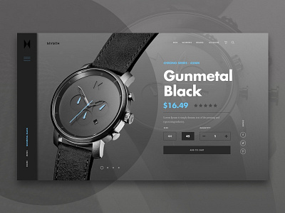 MVMNT Product Detail Card concept design ecommerce product detail products typography ui ux watches web design