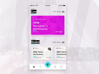 Uvote Mobile Home Screen app concept app design app designer design design app design art hackaton kansascity typogrpahy ui ux ui deisgn