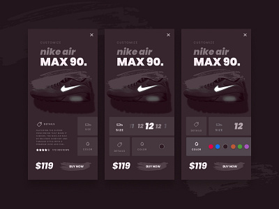 Nike Mobile Concept Black color concept design ecommerce kansascity mobile mobile app nike nike air max uidesign uxpatterns