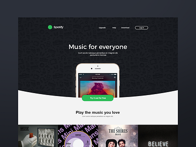 Spotify Website Redesign