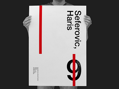 Haris Seferovic Poster 9 eintracht eintracht frankfurt haris seferovic helvetica helvetica neue medium line minimalism red swiss