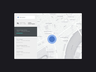 Location Tracking 020 challenge dailyui design food interface location map minimalism tracking ui ux