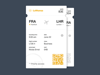 Boarding Pass 024 airplane boarding pass challenge dailyui experience flight interface mobile ui ux wallet