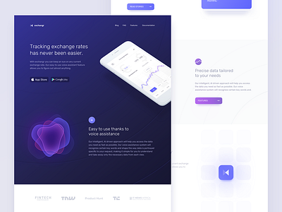 Exchange App Landing Page