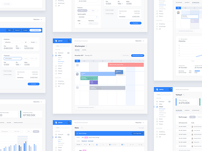 Productivity Tool app calendar color dashboard design finance invoice minimal productivity team ui web