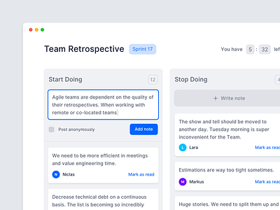 Retrospectives for Distributed Teams agile engineering interface design mac app meeting os x retrospective scrum software software development team uiux