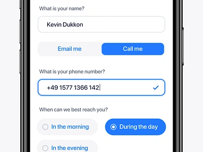 Schedule Call book booking call consult funnel input fields interface interface design iphone mobile schedule ui ux web website