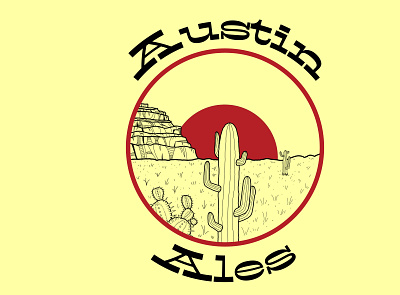 Austin Ales - Illustrative Design branding design illustration illustrator logo packaging product design