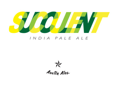 Austin Ales - Succulent IPA branding design illustration illustrator logo packaging product design