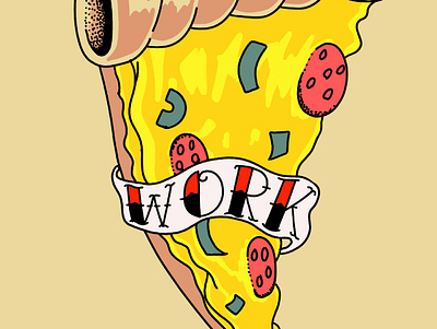 Classic Tattoo Pizza branding design illustration illustrator logo packaging product design