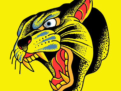 Classic Tattoo Panther branding design illustration illustrator logo packaging product design vector