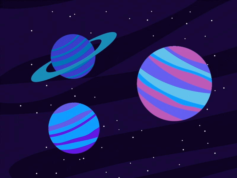 Hello Dribble animation debut first galaxy hello illustration shot space vector
