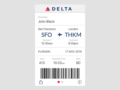 Daily UI #024 / Boarding Pass boarding daily design pass ui ux