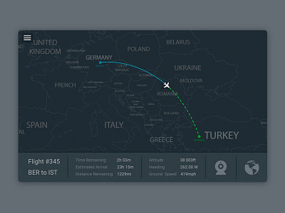 Daily UI 029 / Map 029 daily flight map tacking tracking ui