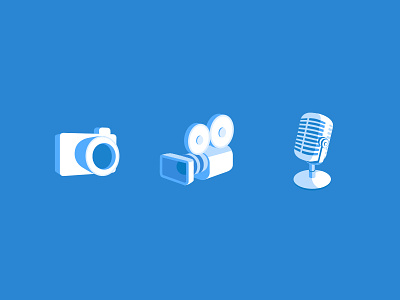Icon Set 3d blue financial form icon illustration mobile music outline search sound video