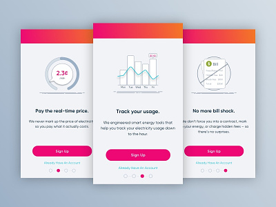 Intro Screen Concept app enrollment illustrations intro-screens ios mobile onboarding