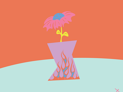 777 adobeillustrator design flames florals illustration maximalism pinterest poppy vase
