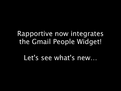 Rapportive People Widget people widget rapportive